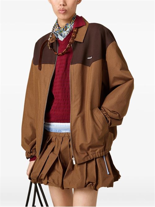 Blouson in vichy check MIU MIU | ML150919OSF0QB7